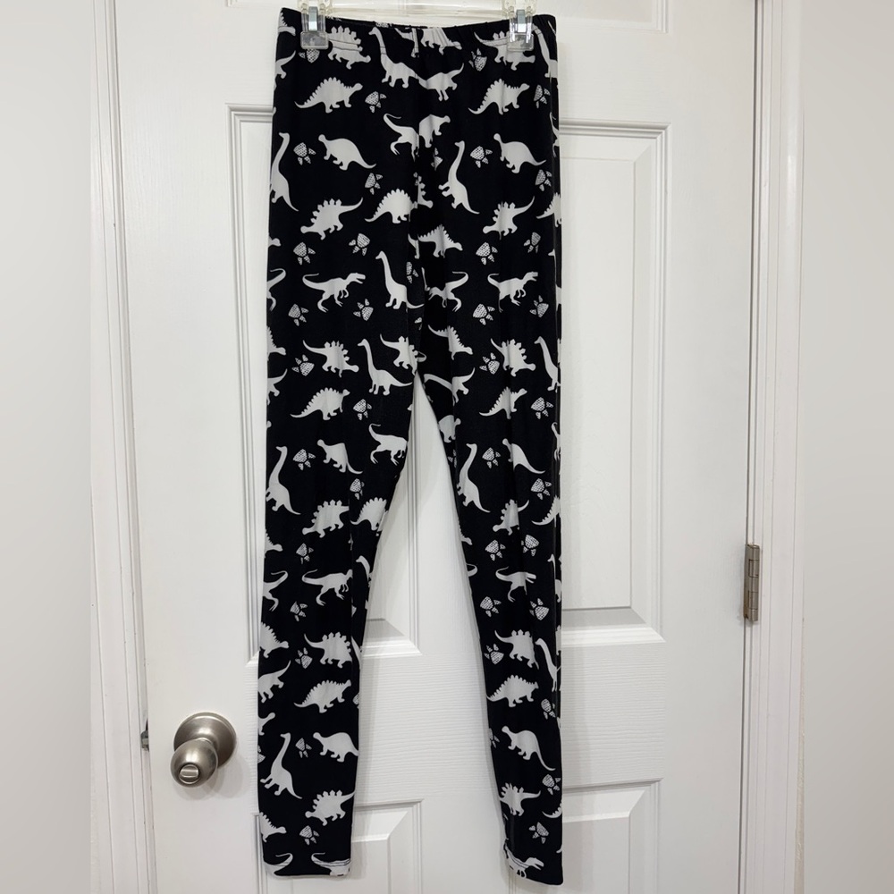 🆓 Free with purchase - Black and White Dinosaur Print Leggings